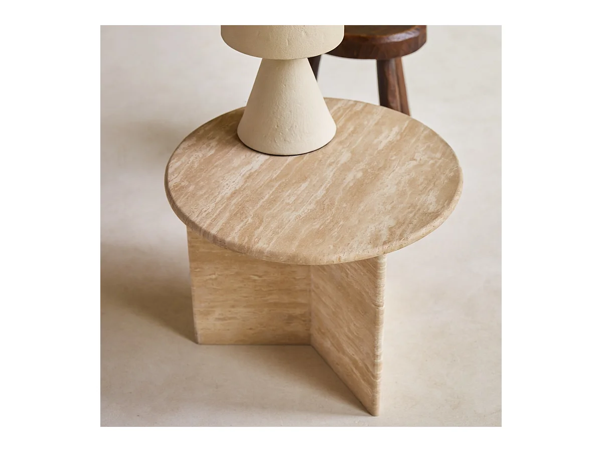 Tavolino da divano in travertino Sarah