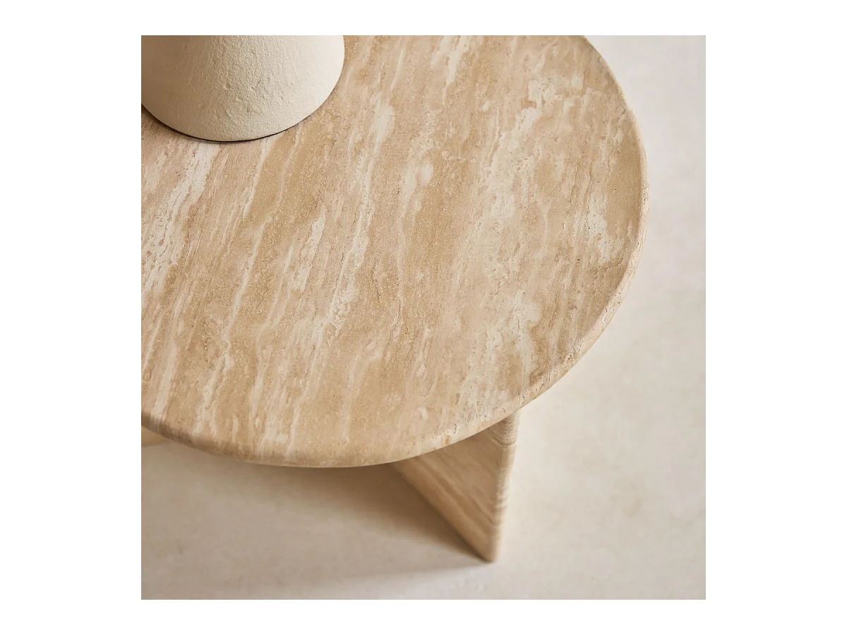 Tavolino da divano in travertino Sarah