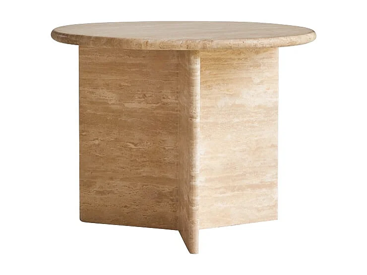 Bout de canapé en travertin Sarah