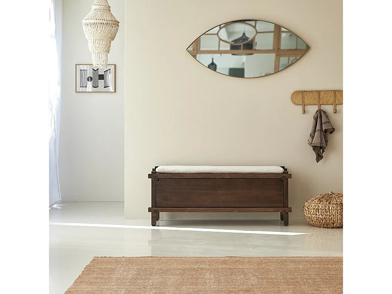 Schuhschrank Arko aus massivem Mangoholz 120 cm