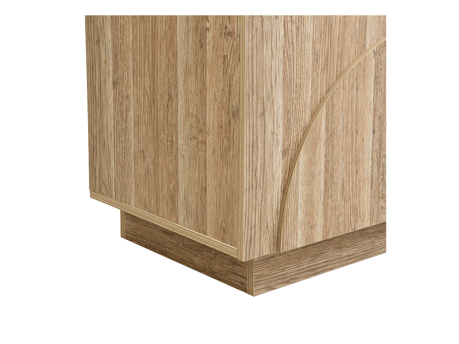 Buffet naturel avec 4 portes et étagères - pour salon et salle à manger