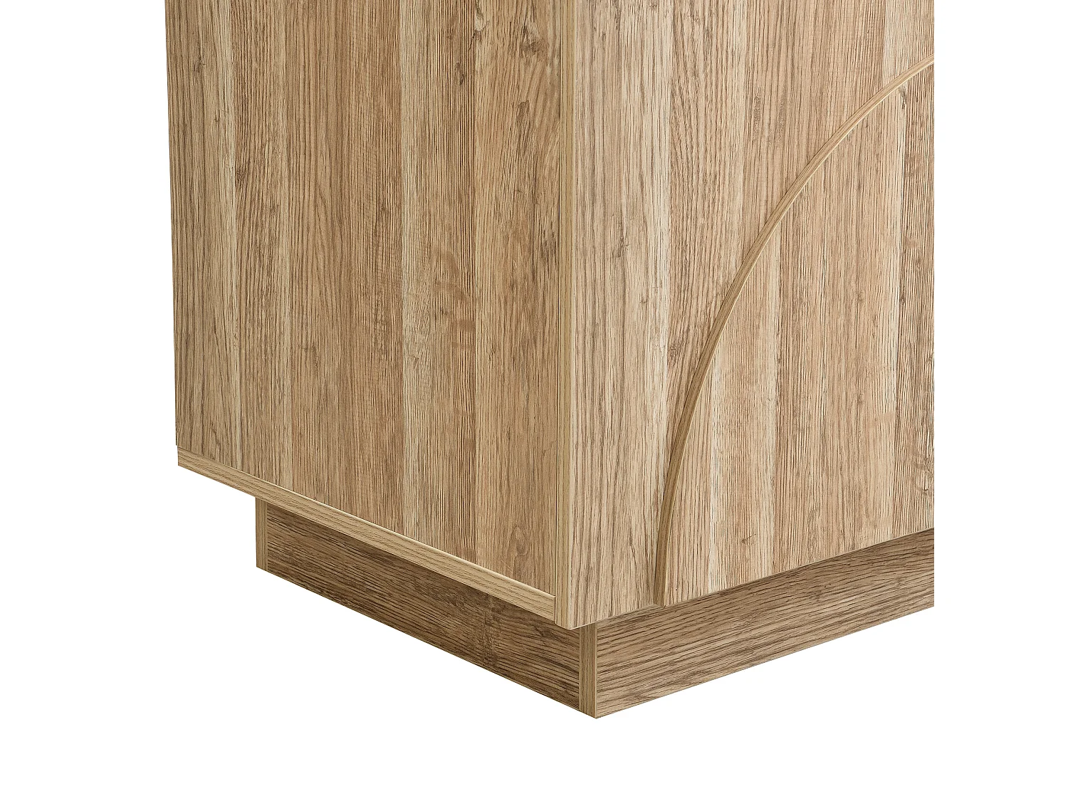 Buffet naturel avec 4 portes et étagères - pour salon et salle à manger