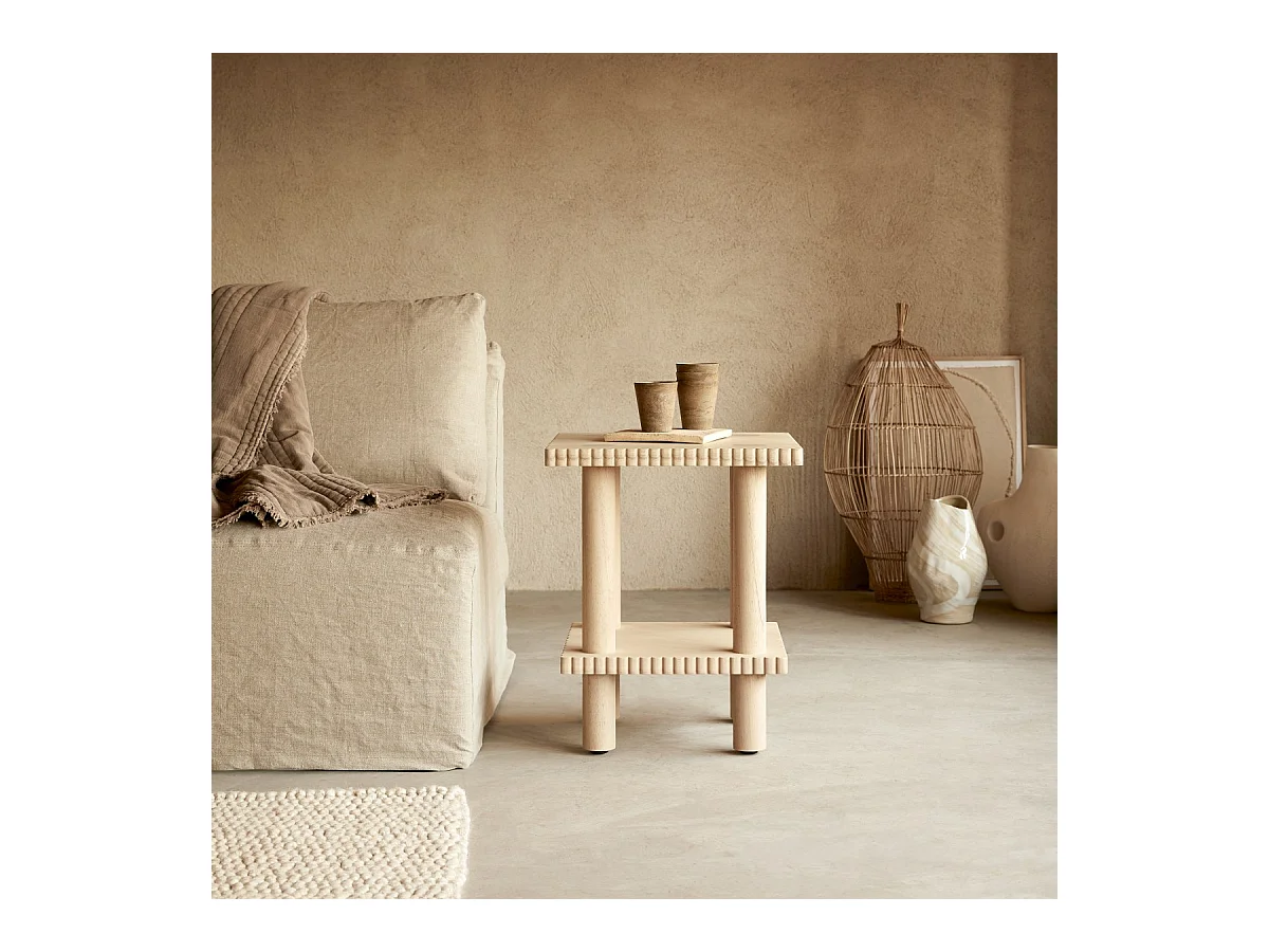 Bout de canapé en bois de mindi Mollie