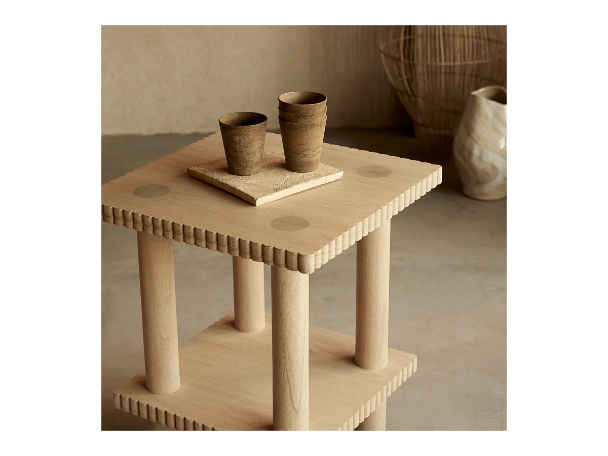 Bout de canapé en bois de mindi Mollie