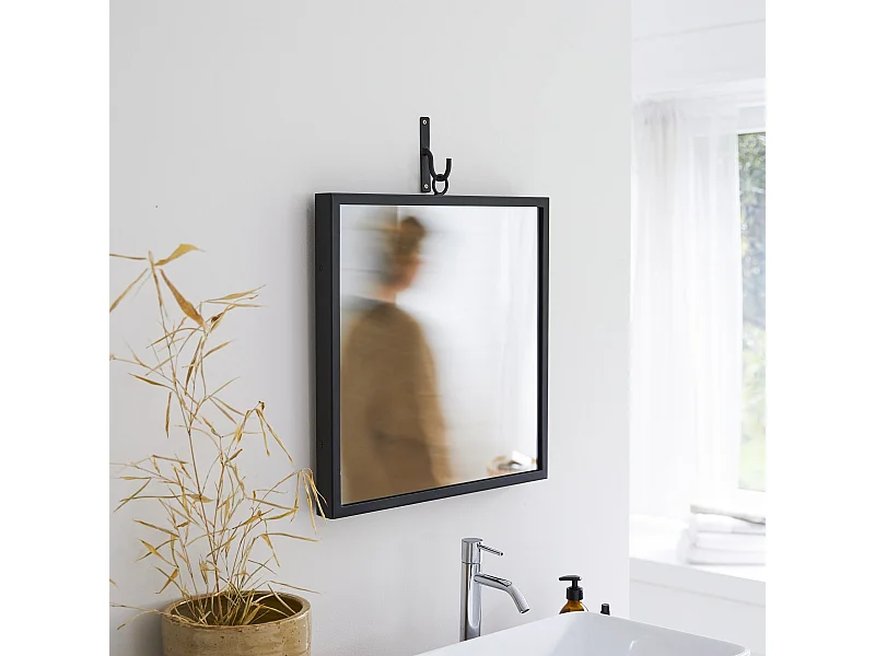 Miroir en métal 50x50 Square industriel