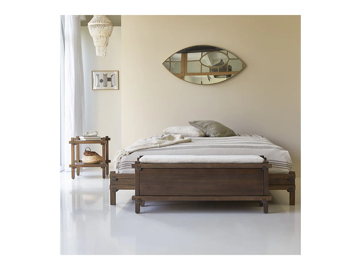 Bout de lit en manguier massif Arko 120