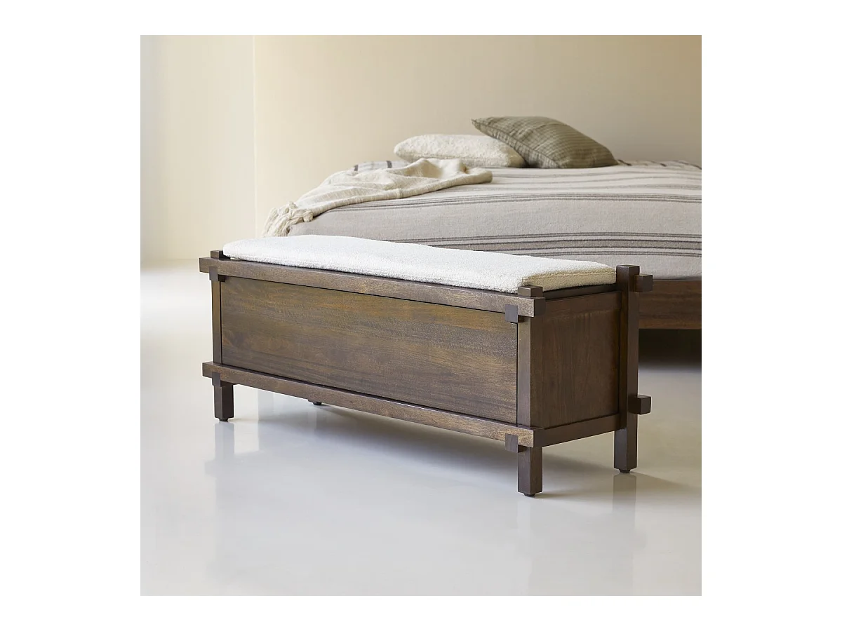 Bout de lit en manguier massif Arko 120