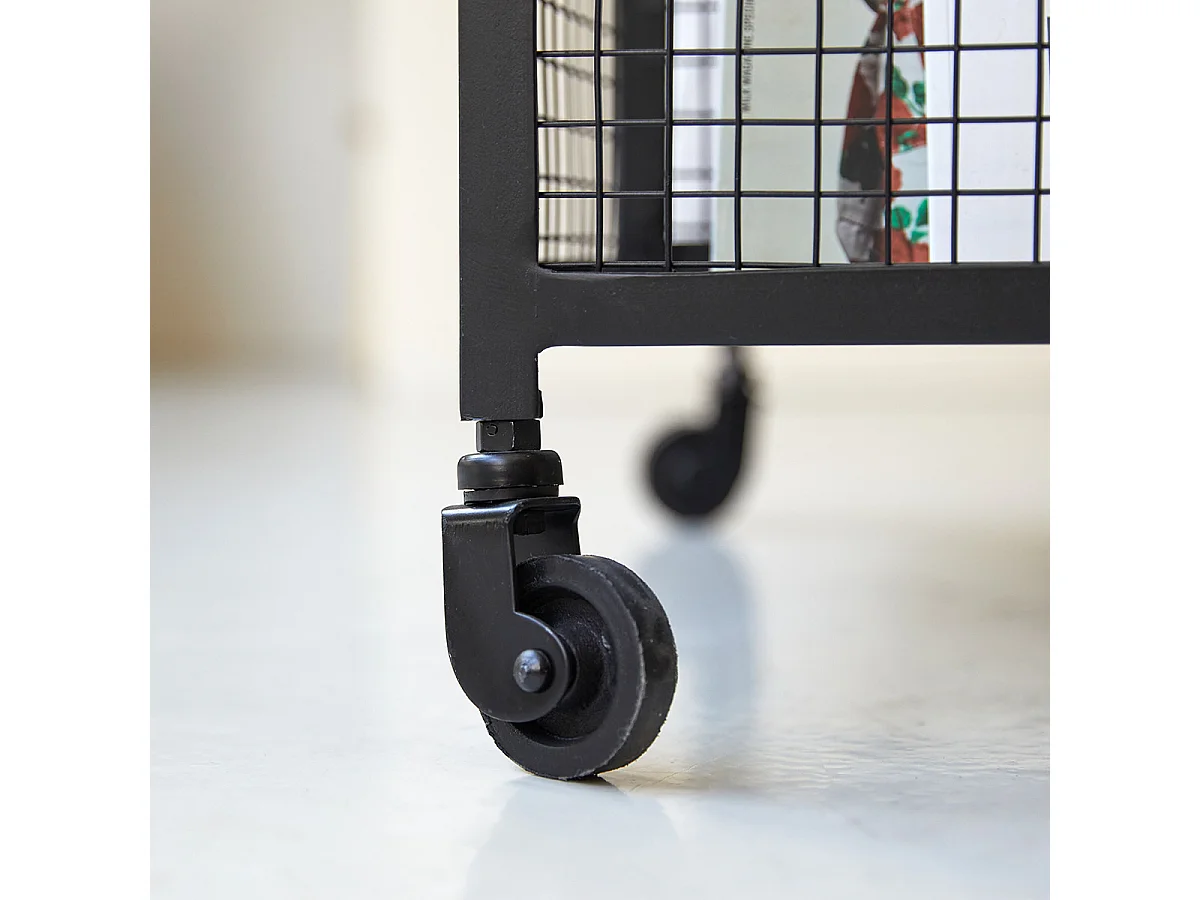 Kiste auf Rollen Aufbewahrungsbox Korb Metallkorb Verstauen industrielles Design