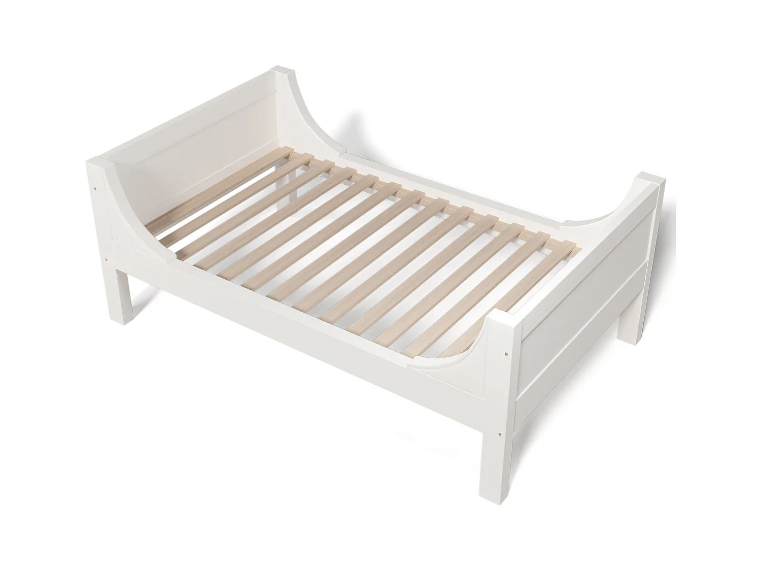 Lit superposé séparable 90x200 cm avec escalier et sommier à lattes, blanc - sans matelas