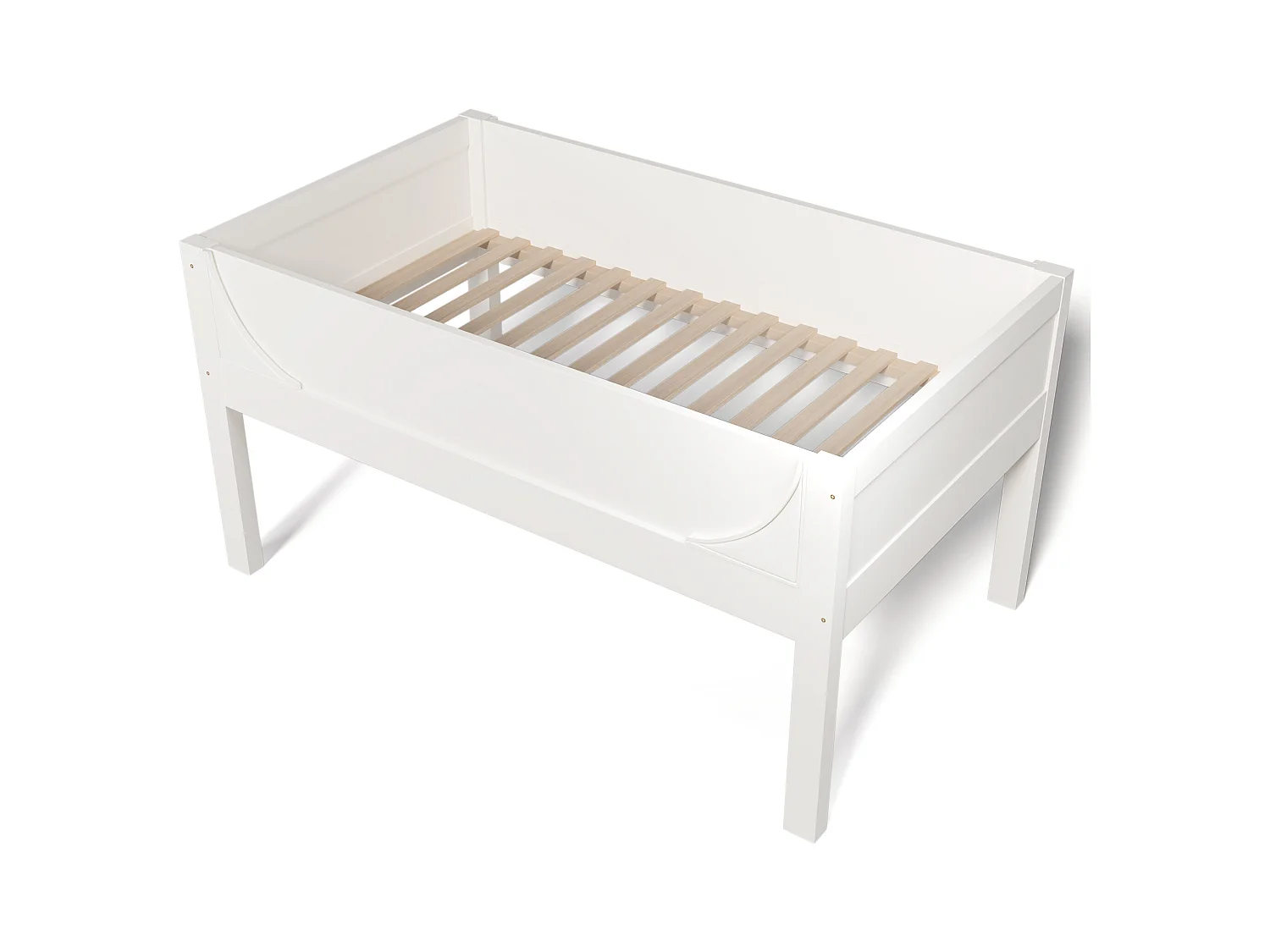 Lit superposé séparable 90x200 cm avec escalier et sommier à lattes, blanc - sans matelas