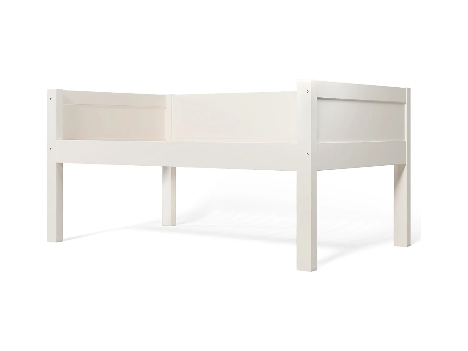 Lit superposé séparable 90x200 cm avec escalier et sommier à lattes, blanc - sans matelas