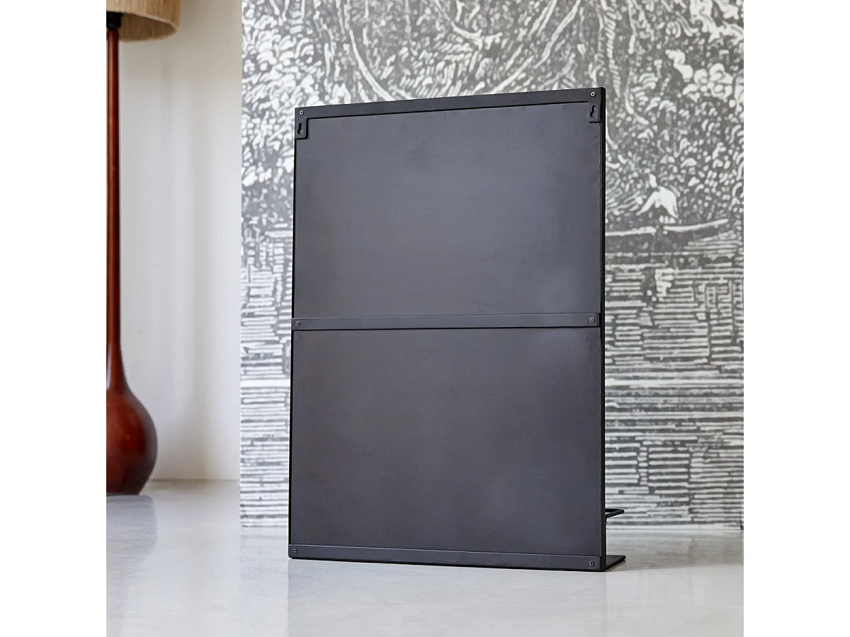 Spiegel aus Metall 70 x 50 cm mit Ablagefläche industrieller Stil bei Tikamoon