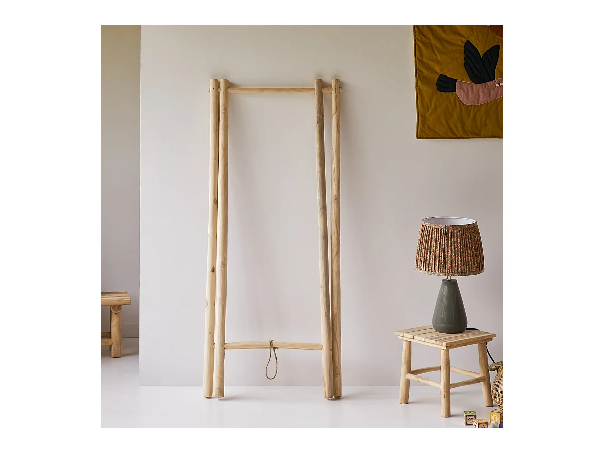 Einfacher Kleiderständer Kilim aus Teakholz für Kinder 160