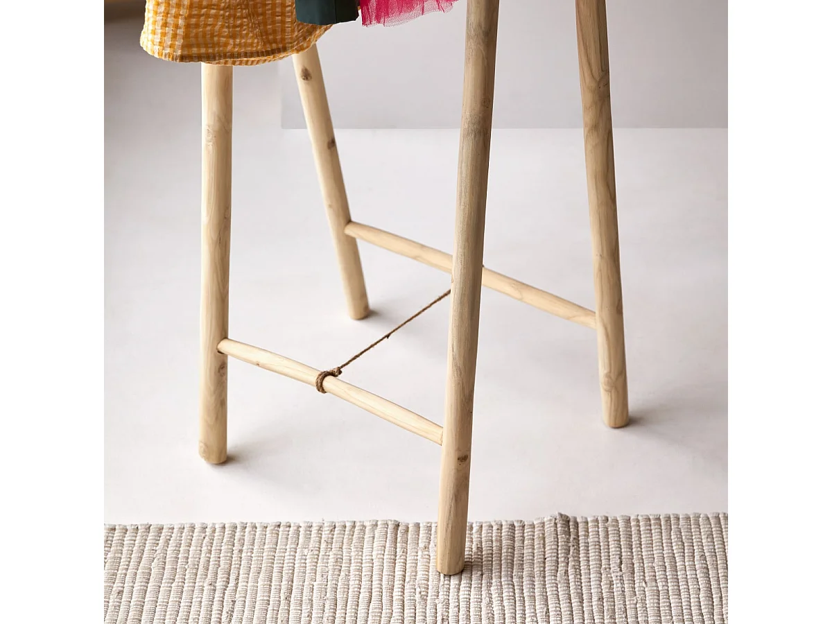 Einfacher Kleiderständer Kilim aus Teakholz für Kinder 160