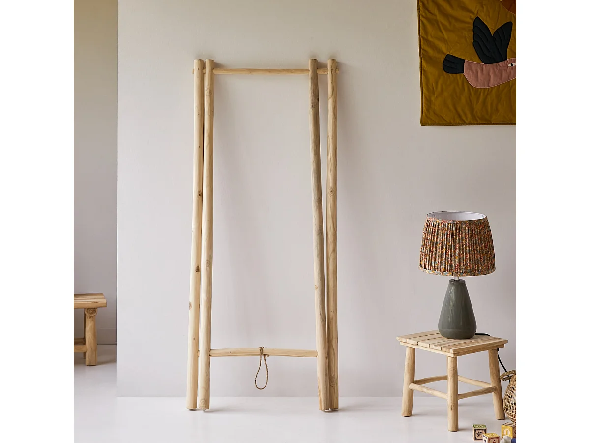 Einfacher Kleiderständer Kilim aus Teakholz für Kinder 160