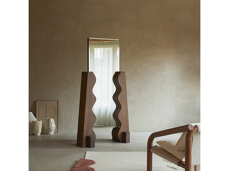 Miroir psyché en bois de chêne massif 175x94,5 cm Opéra