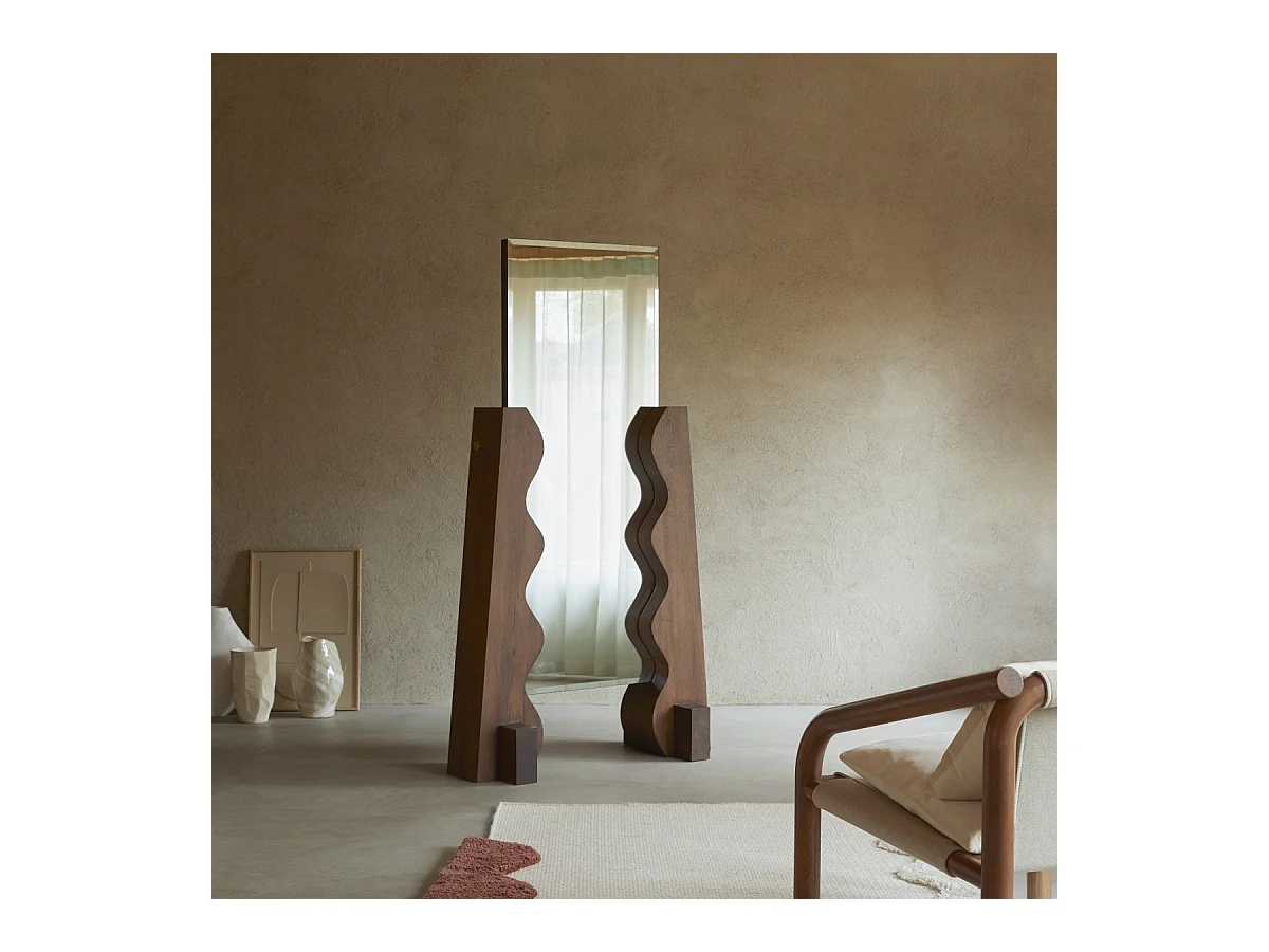 Miroir psyché en bois de chêne massif 175x94,5 cm Opéra