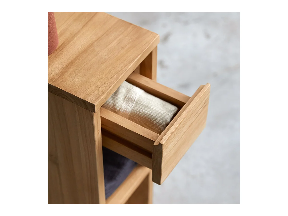 Bout de canapé en bois de teck massif Eden