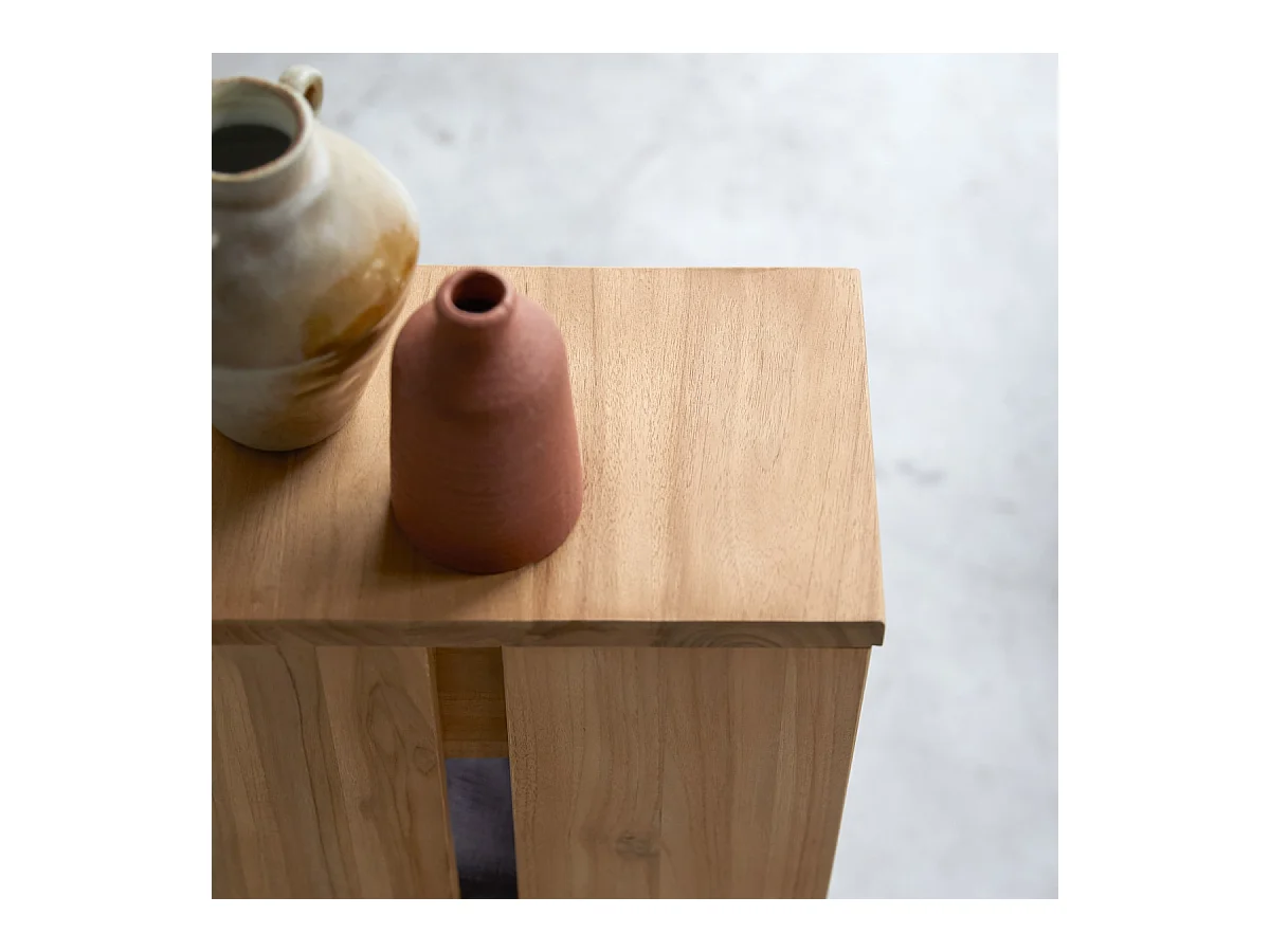 Bout de canapé en bois de teck massif Eden