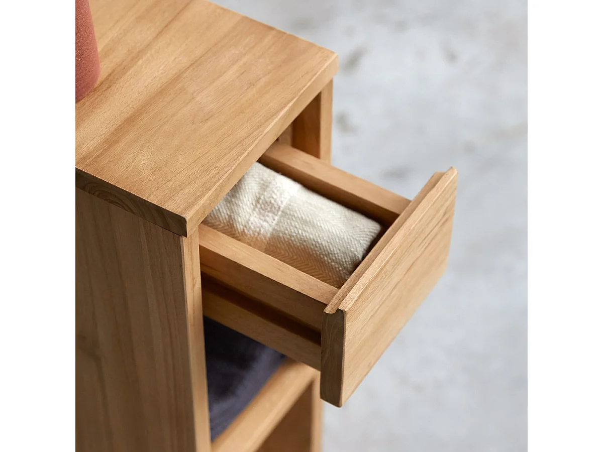 Bout de canapé en bois de teck massif Eden