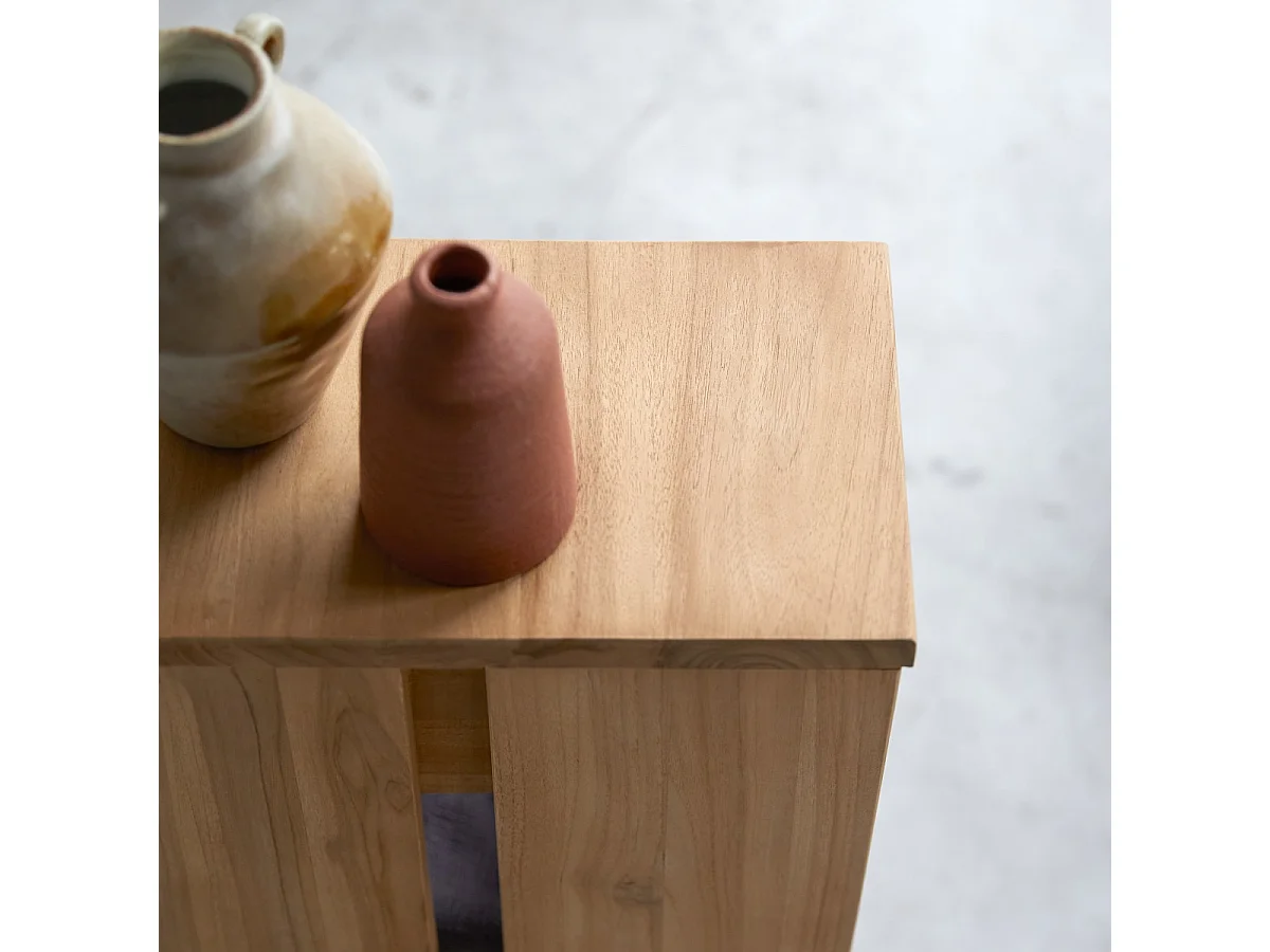 Bout de canapé en bois de teck massif Eden