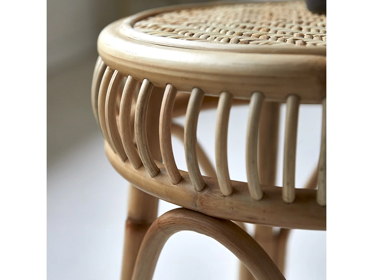 Tavolino laterale in stecchetti di midollino 40 Zita