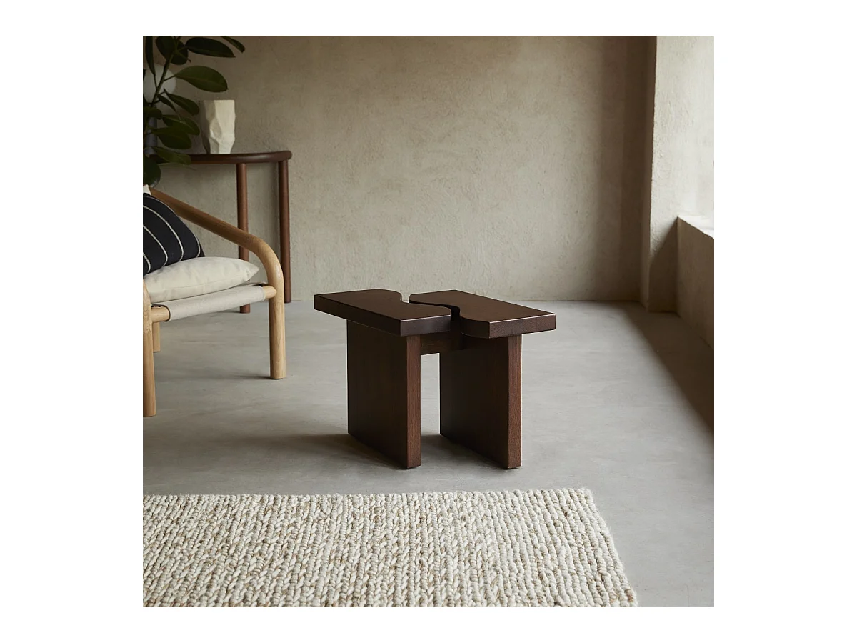 Sofaende aus Eichenholz