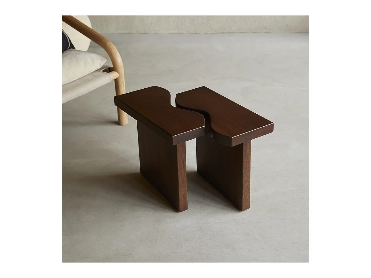 Sofaende aus Eichenholz