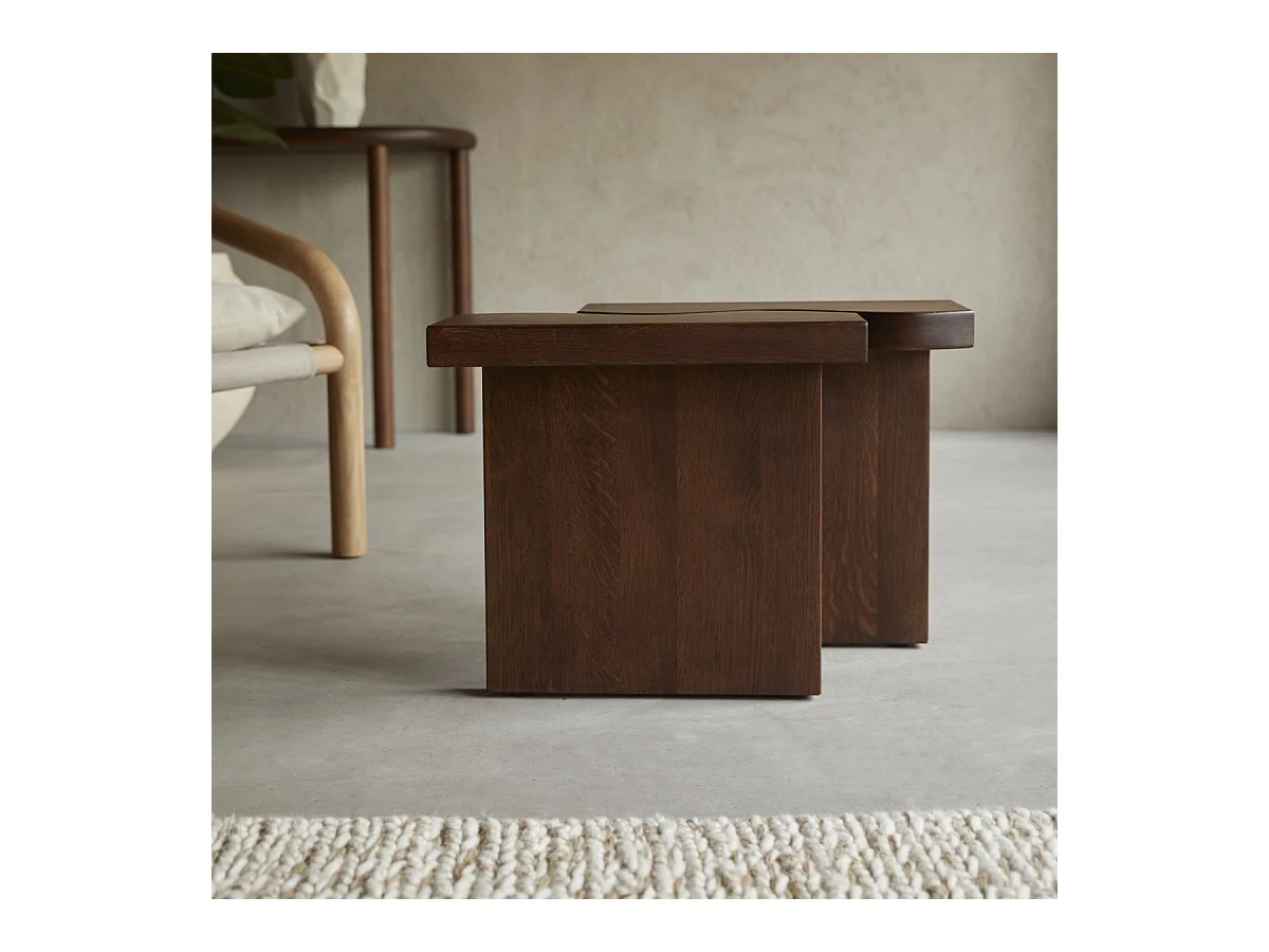 Sofaende aus Eichenholz