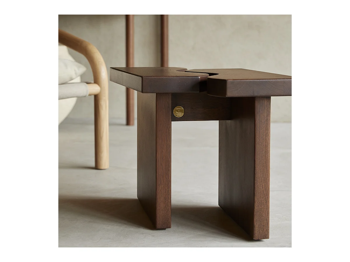 Sofaende aus Eichenholz