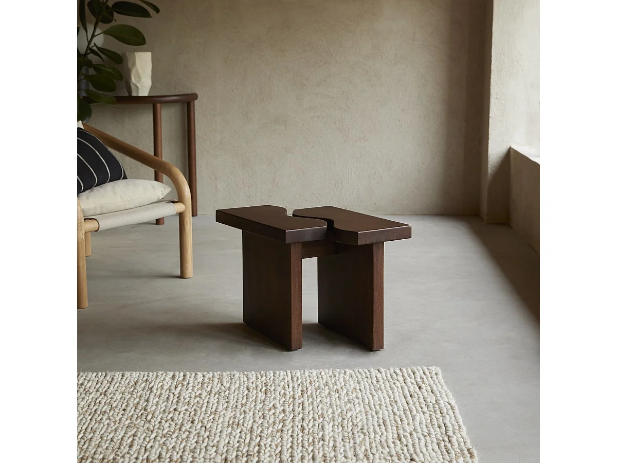 Sofaende aus Eichenholz