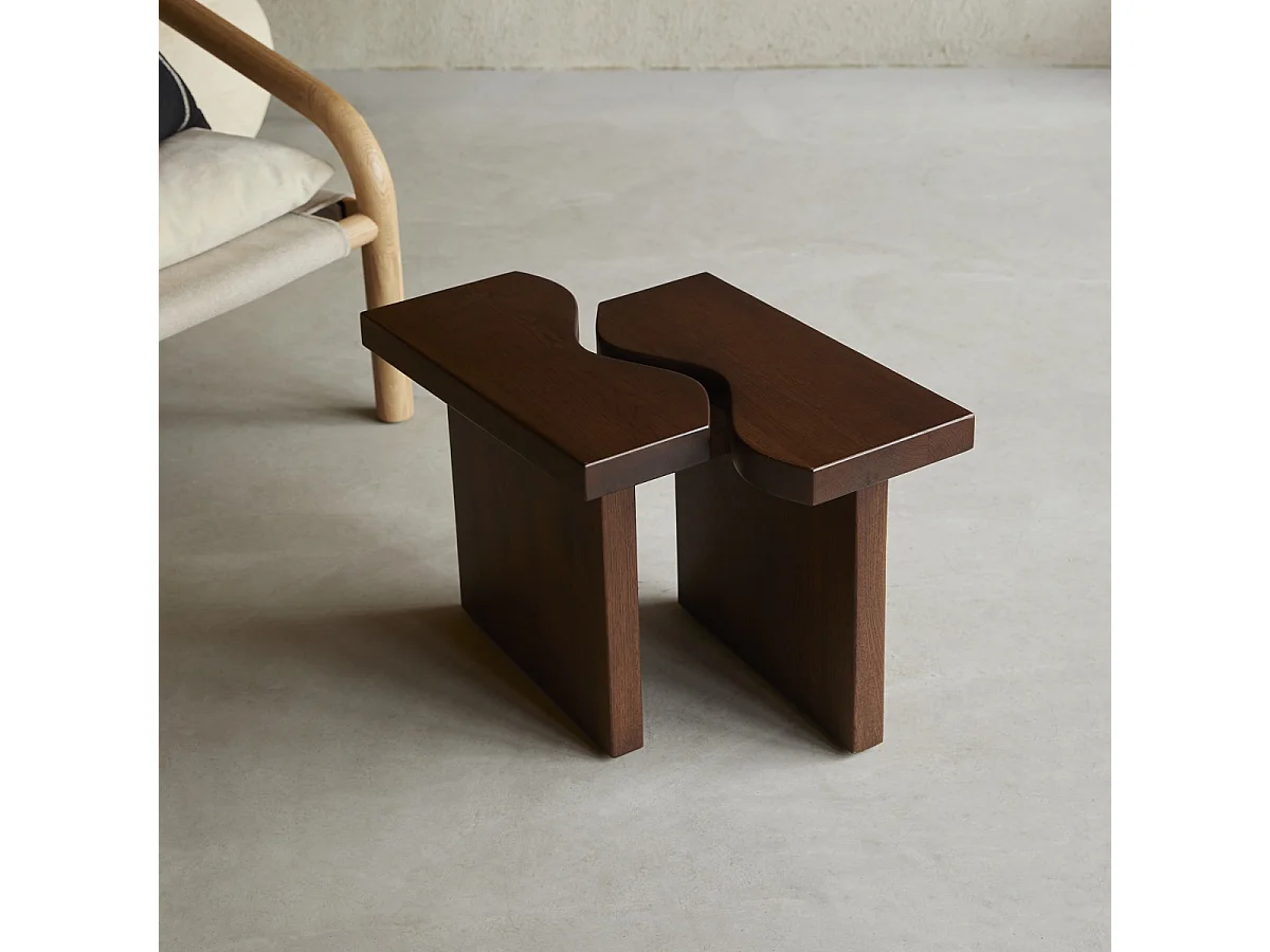 Sofaende aus Eichenholz