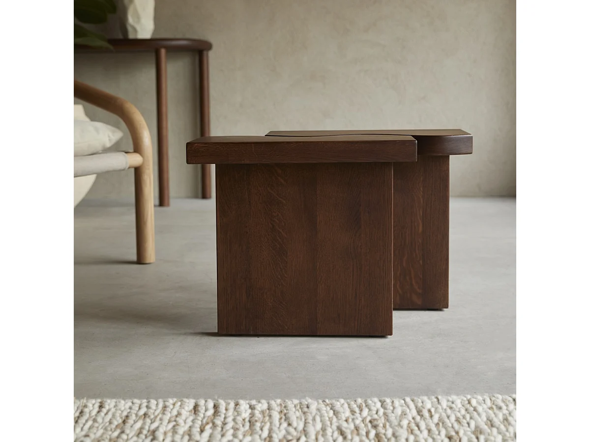 Sofaende aus Eichenholz