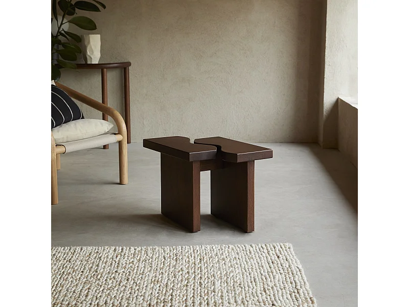 Sofaende aus Eichenholz