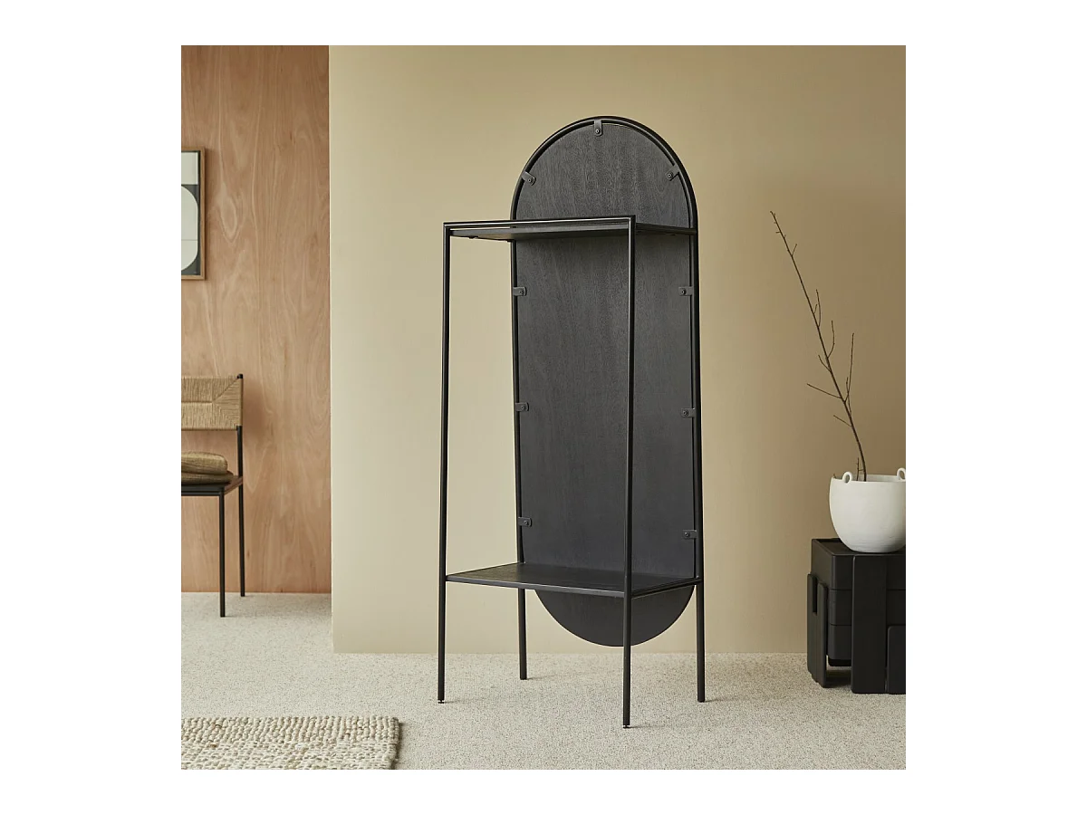 Ankleidespiegel Fidele aus Metall und massivem Mangoholz 165 x 62 cm