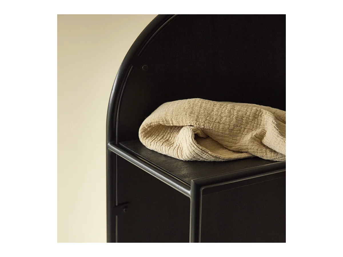 Ankleidespiegel Fidele aus Metall und massivem Mangoholz 165 x 62 cm