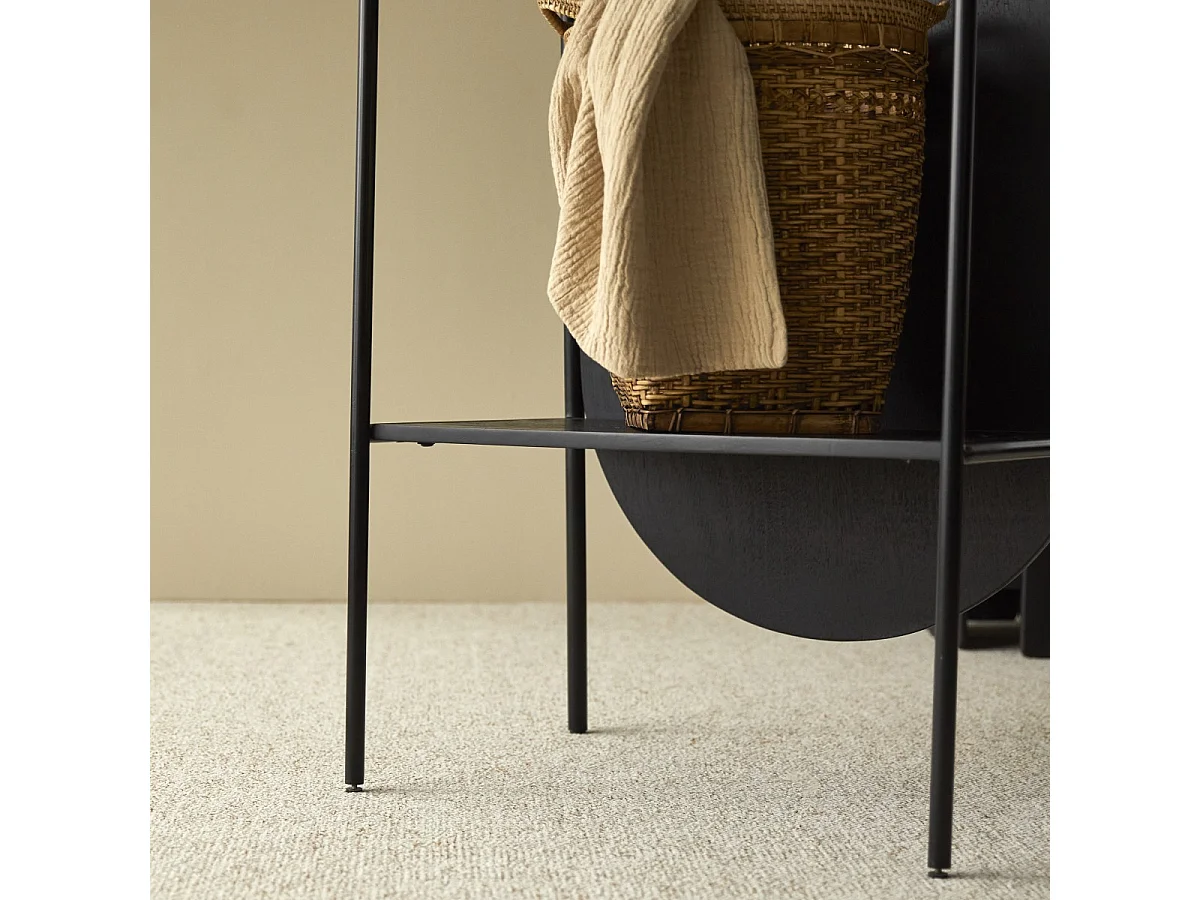 Ankleidespiegel Fidele aus Metall und massivem Mangoholz 165 x 62 cm