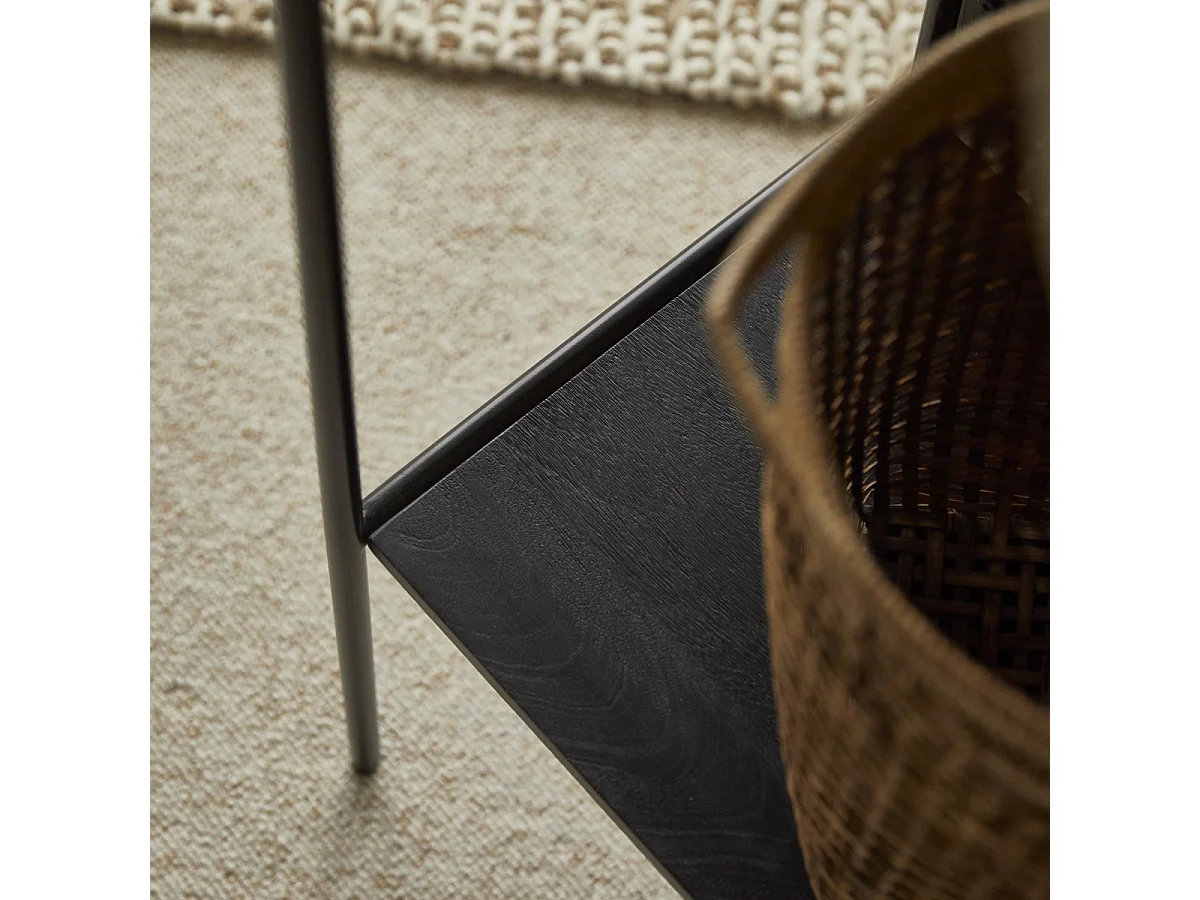 Ankleidespiegel Fidele aus Metall und massivem Mangoholz 165 x 62 cm