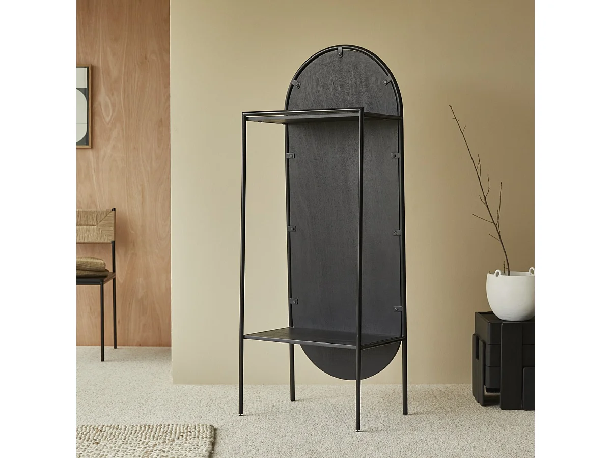 Ankleidespiegel Fidele aus Metall und massivem Mangoholz 165 x 62 cm