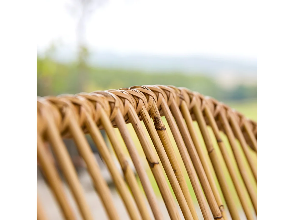 Outdoor Rattanbank Sofa aus Rattan exotischer Stil Tikamoon