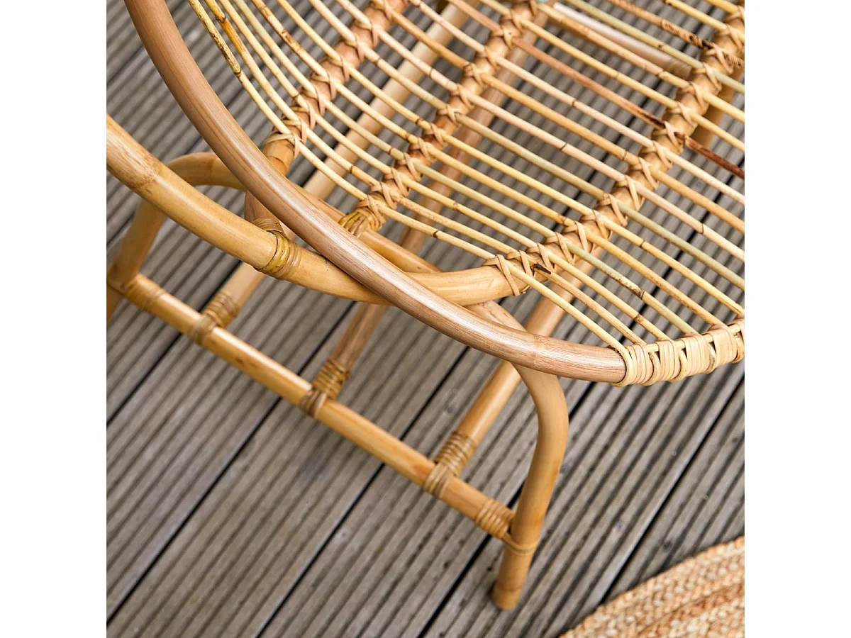 Outdoor Rattanbank Sofa aus Rattan exotischer Stil Tikamoon