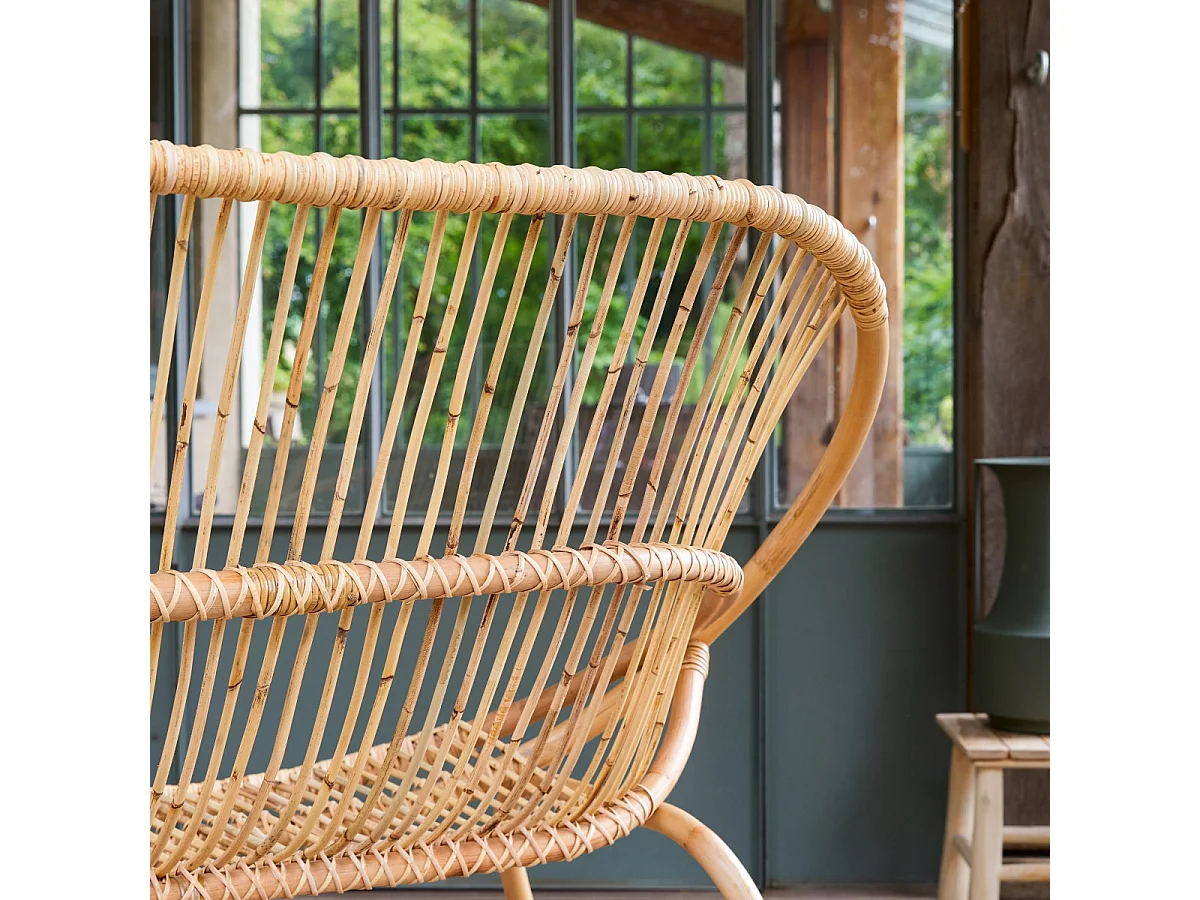 Outdoor Rattanbank Sofa aus Rattan exotischer Stil Tikamoon