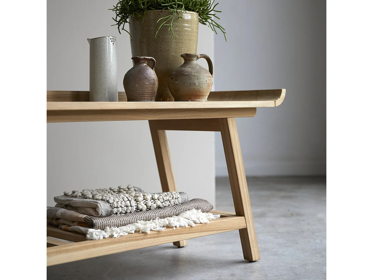 Flache Konsole aus Teakholz 110 Pampa