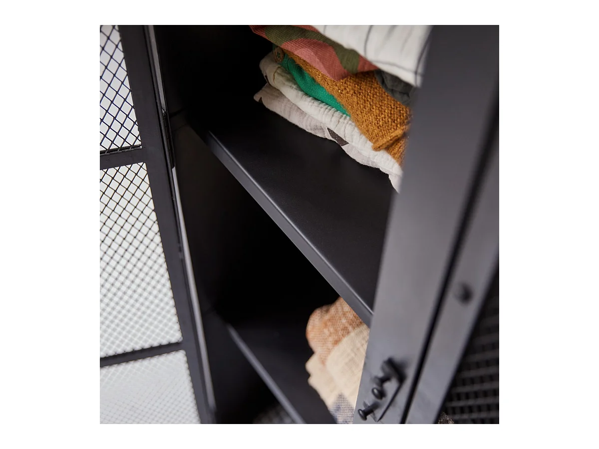 Schrank für Kinder aus schwarzem Metall 175 Cleo