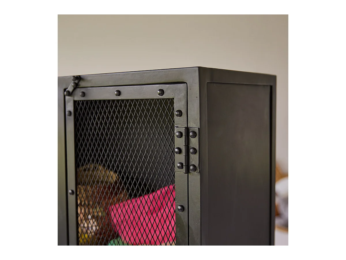 Schrank für Kinder aus schwarzem Metall 175 Cleo