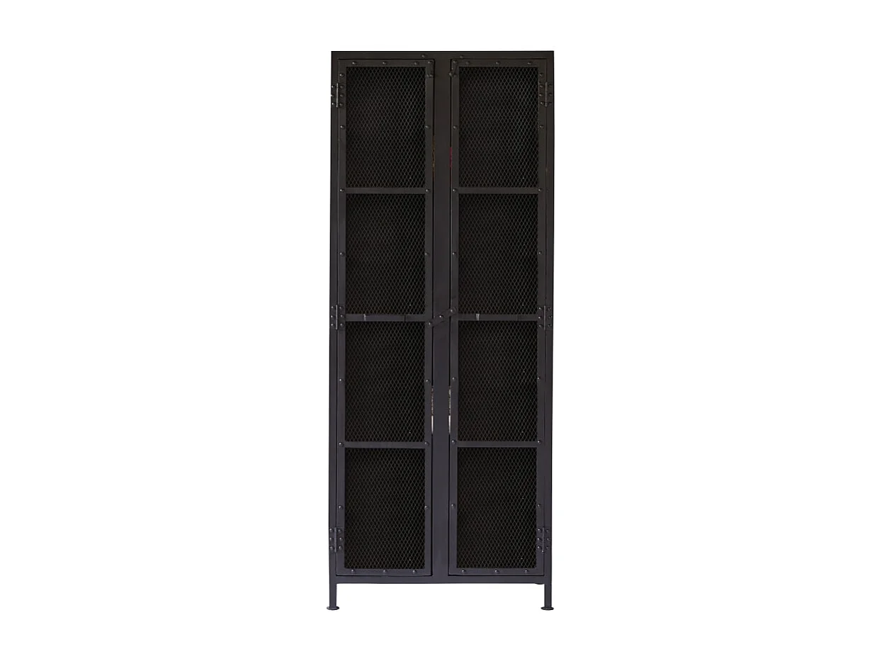 Armoire enfant en métal noir 175 Cleo
