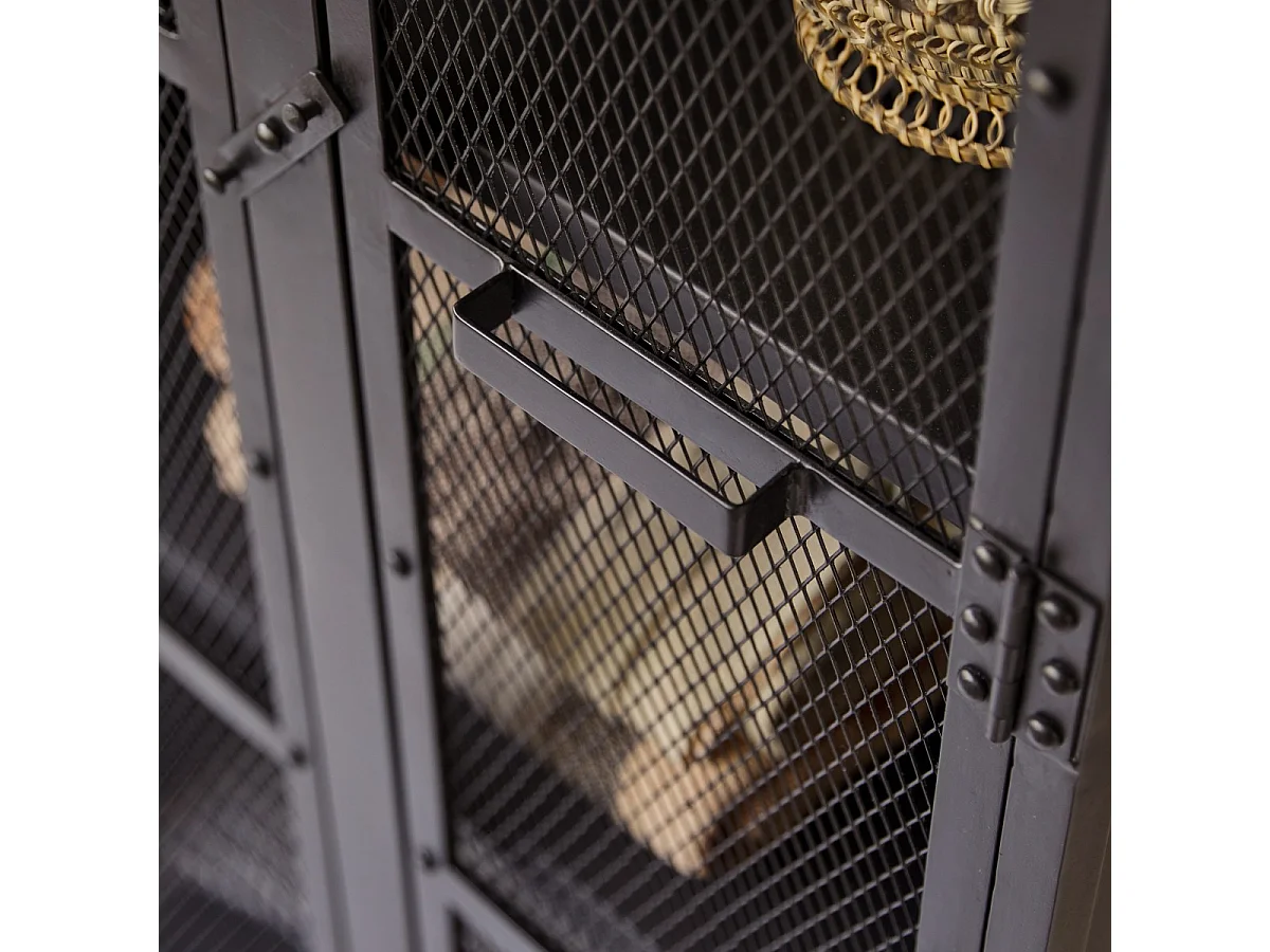 Armoire enfant en métal noir 175 Cleo