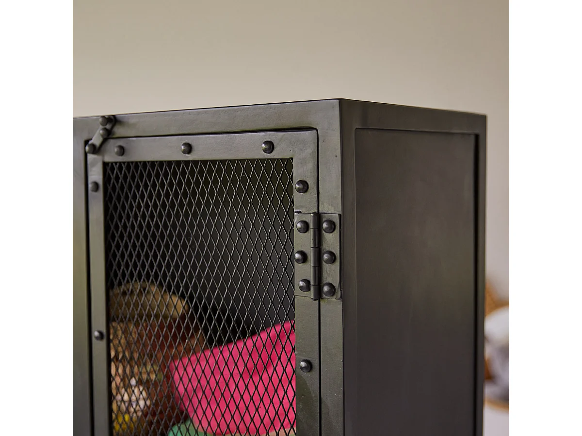 Schrank für Kinder aus schwarzem Metall 175 Cleo