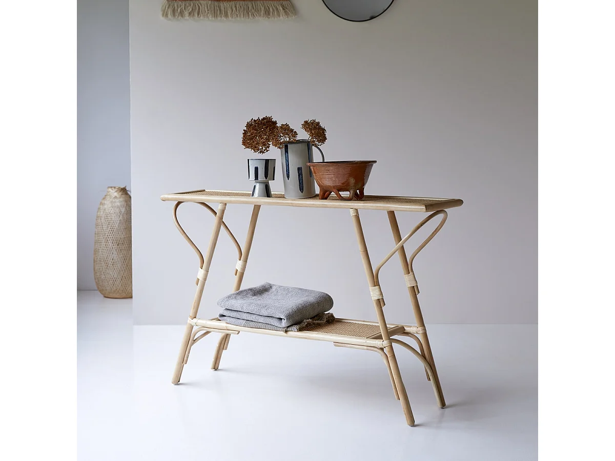 Console en tiges de rotin 125 Marius
