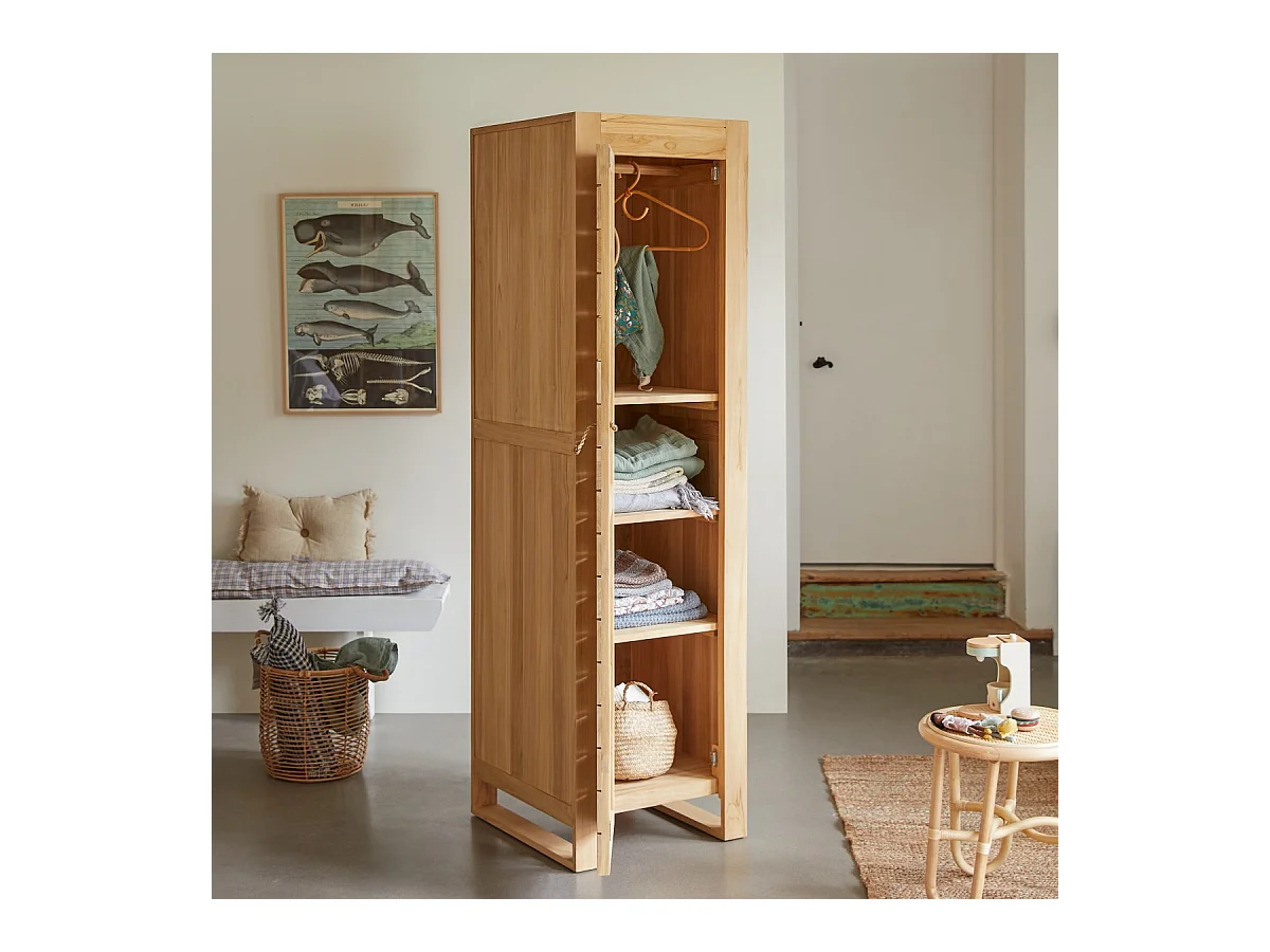 Colonne simple enfant en bois de teck 180 Minimalys